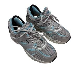Apex Women's Boss Runner Active Shoe - X-Last - Silver/Sea Blue size 9 X-wide